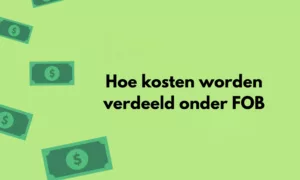 FOB kostenverdeling concept met geld iconen