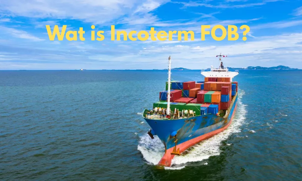 Containerschip op zee toont FOB transport